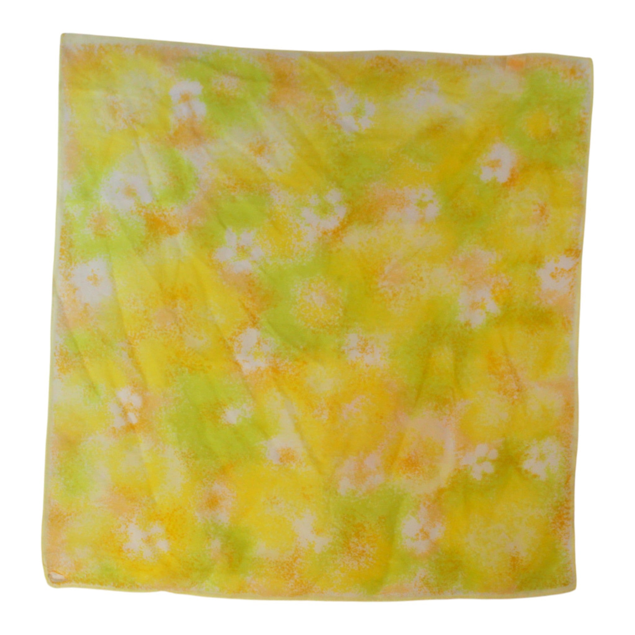 70s glentex lemon floral nylon scarf – os – image 2
