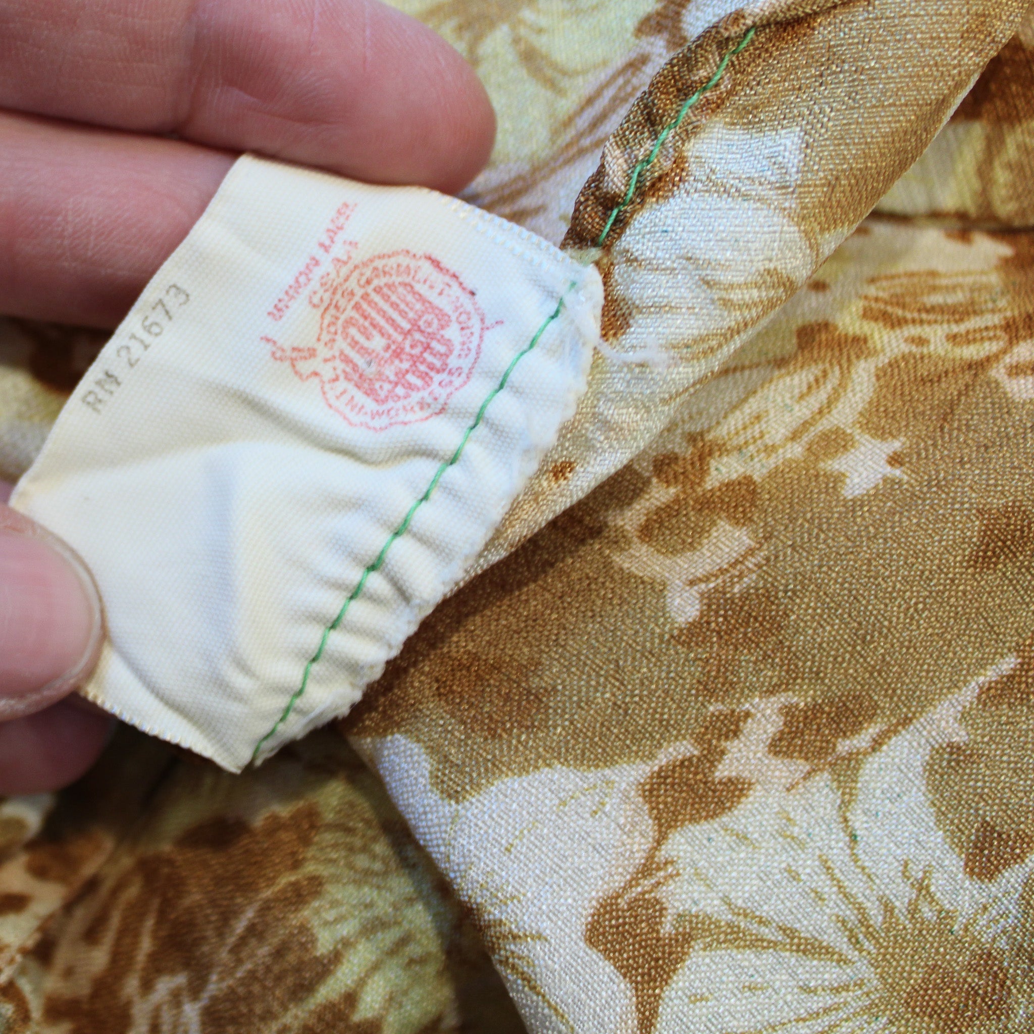 70s yellow floral mode o’day california shirtdress, image 1