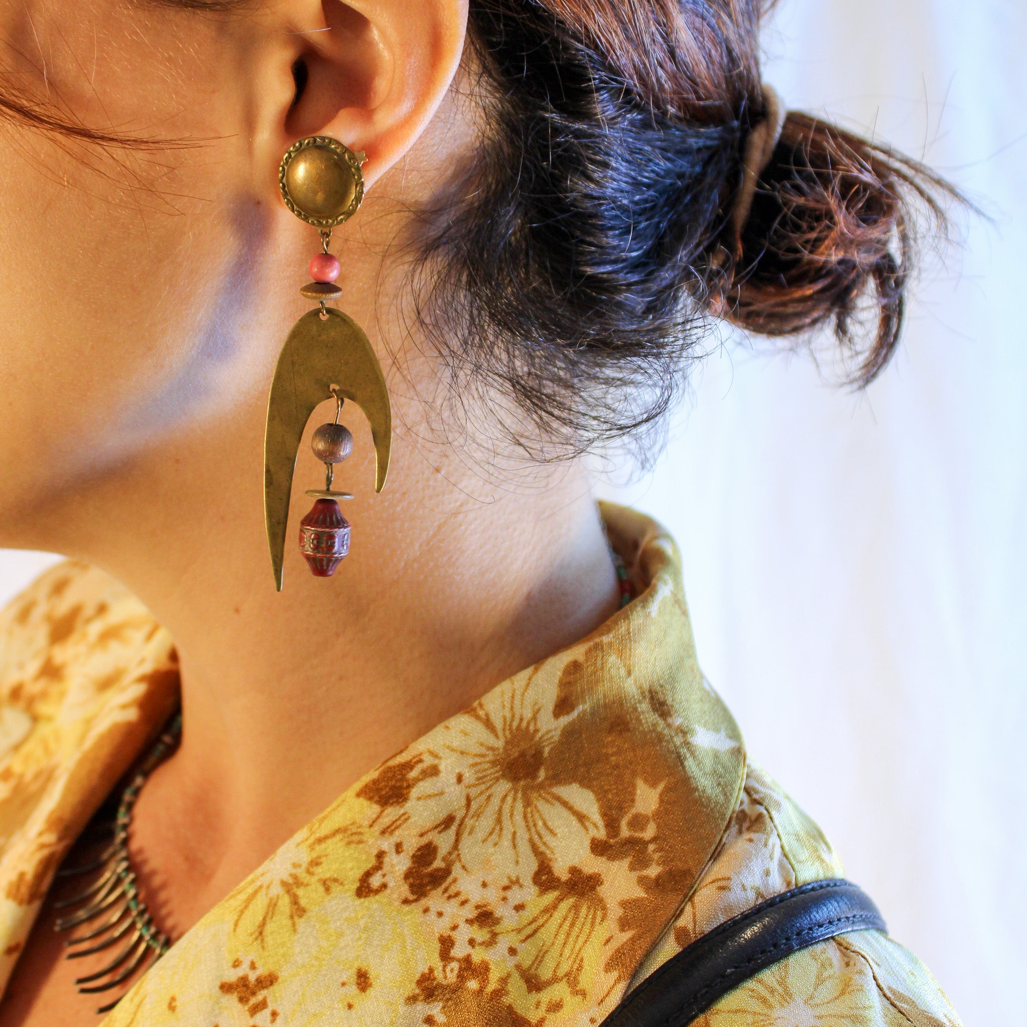 70s yellow floral mode o’day california shirtdress, image 3