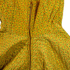 50s quilted yellow halter circle dress – handmade