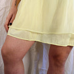 60/70s vintage yellow rosebud nightgown